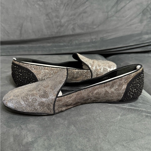 Brian Atwood Shiny Leopard Print Shoes - Picture 4 of 9